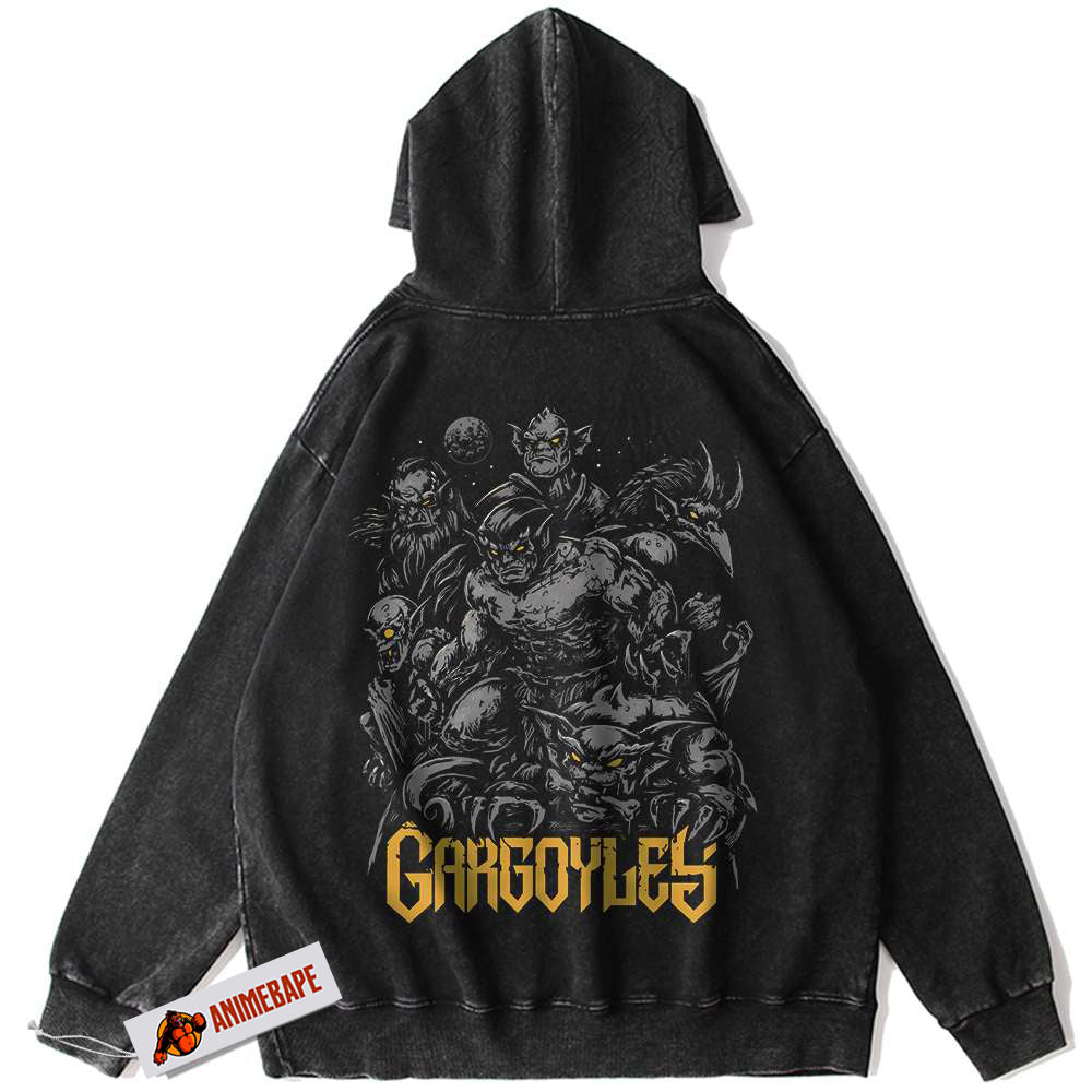 Animated Vintage Gargoyles Hoodie for Men and Women