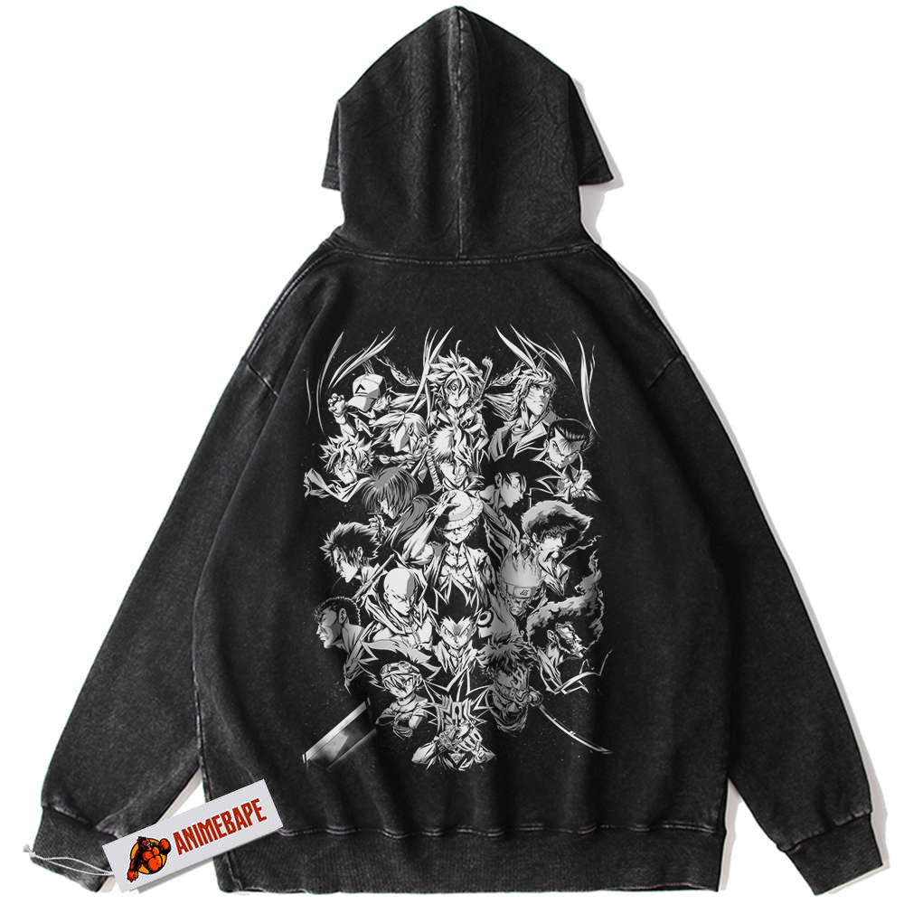 Anime Character Hoodies - Luffy, Goku, Naruto, Saitama, Natsu, Ichigo