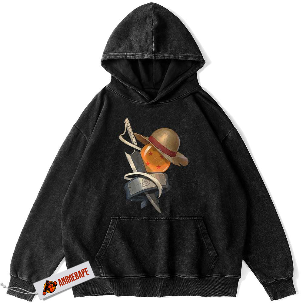 Anime Hoodie - One Piece, Naruto, Dragon Ball Z, Bleach Vintage Hoodie